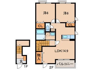 打田駅 バス5分  東三谷下車：停歩6分 2階の物件間取画像